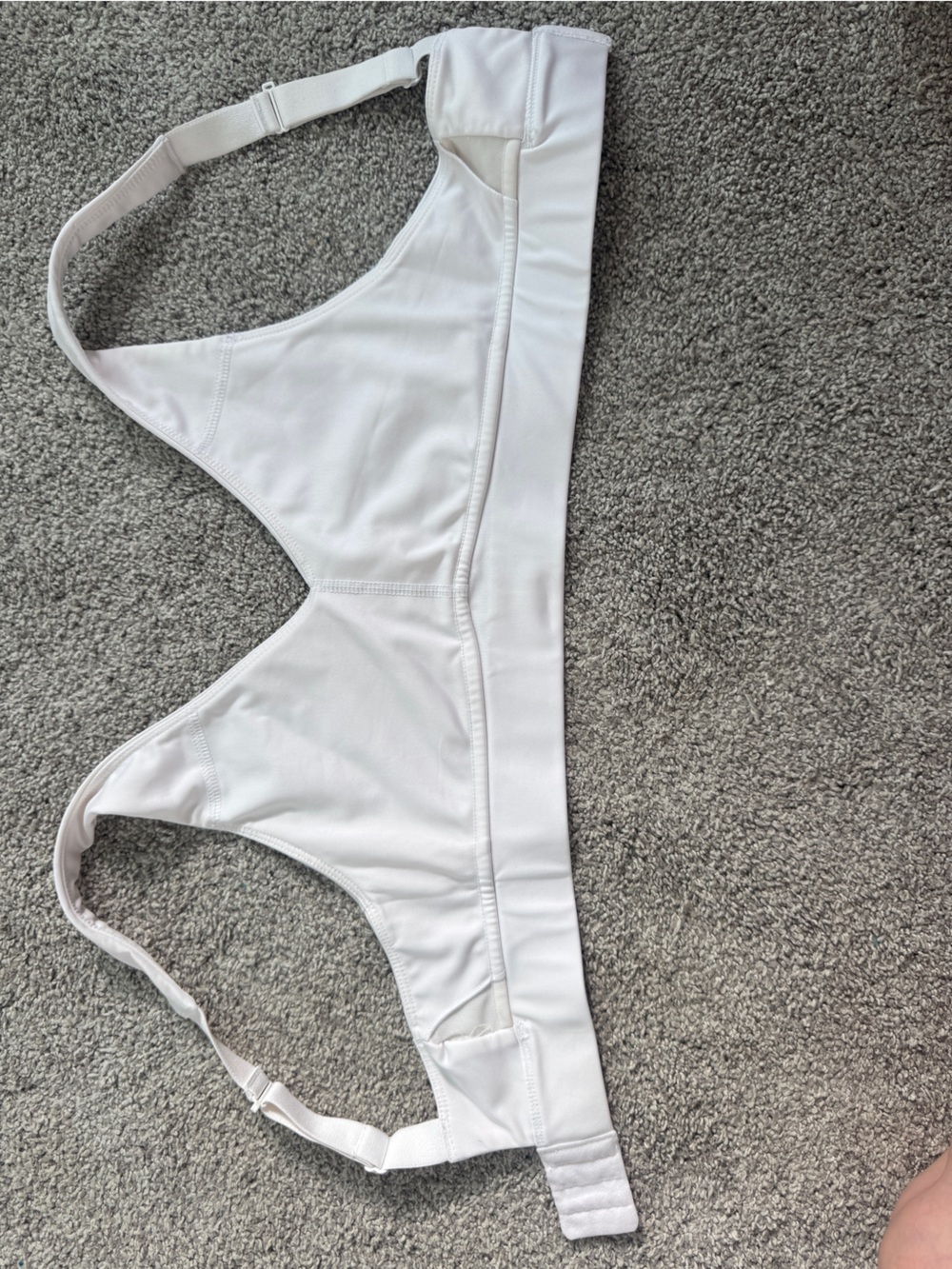 Fabletics White Medium Support Sports Bra | Adjustable Straps | Hook Back | Sm. - Picture 4 of 5